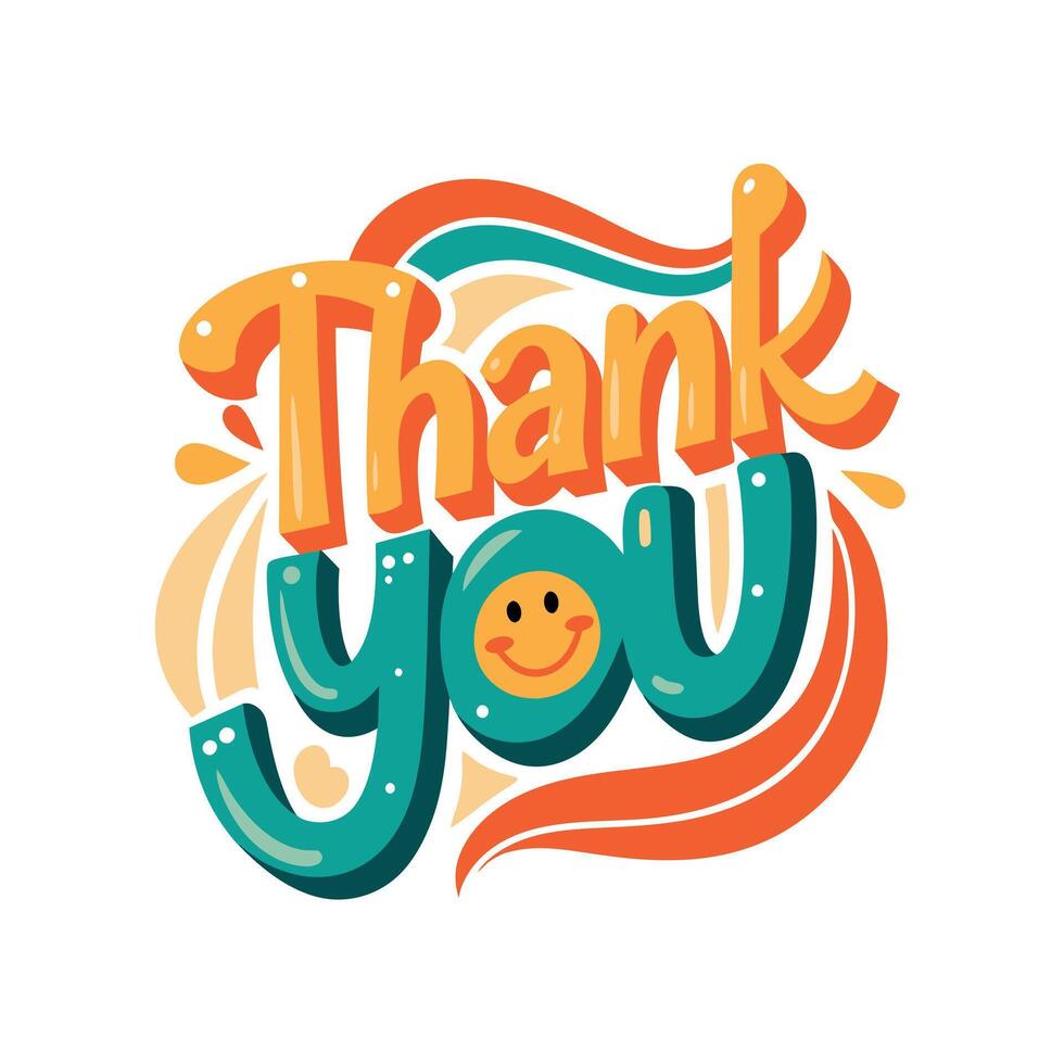 Thank You placard typography concept illustration vector