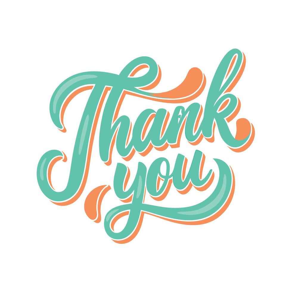 Thank You placard typography concept illustration vector