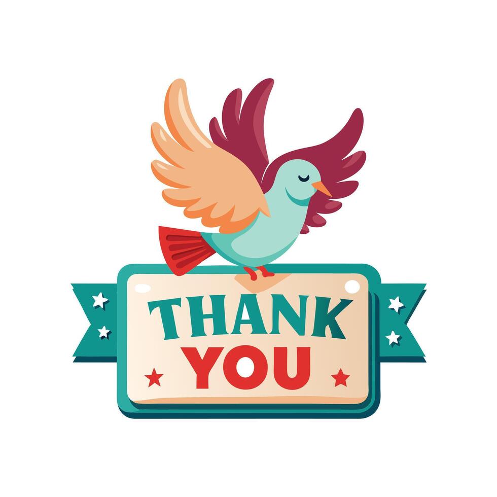 Thank You placard typography concept illustration vector