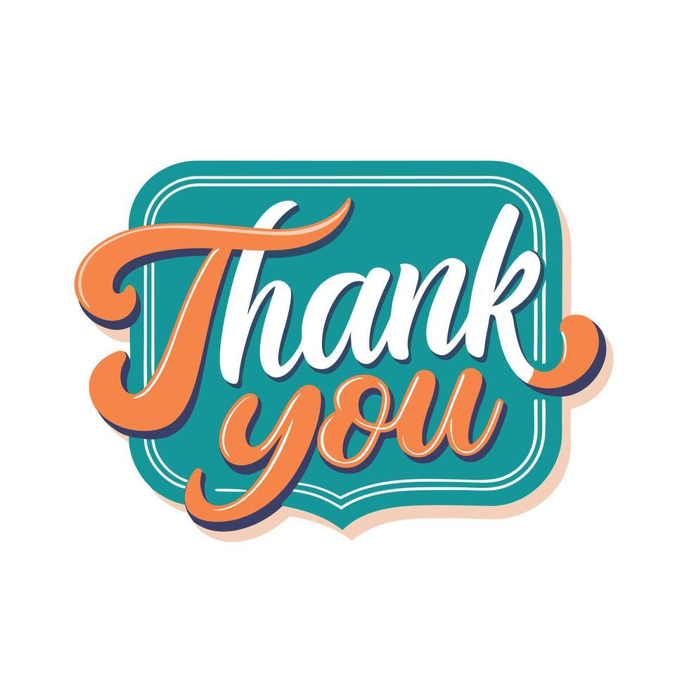 Thank You placard typography concept illustration vector