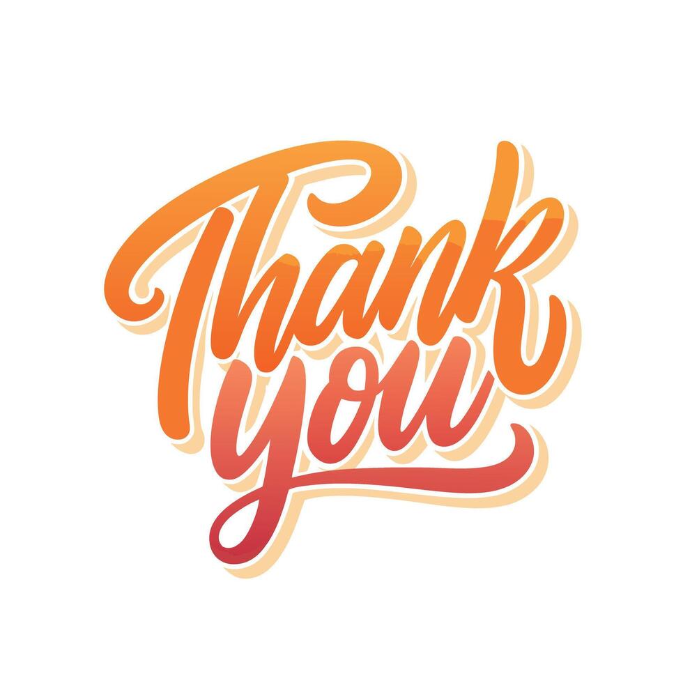 Thank You placard typography concept illustration vector