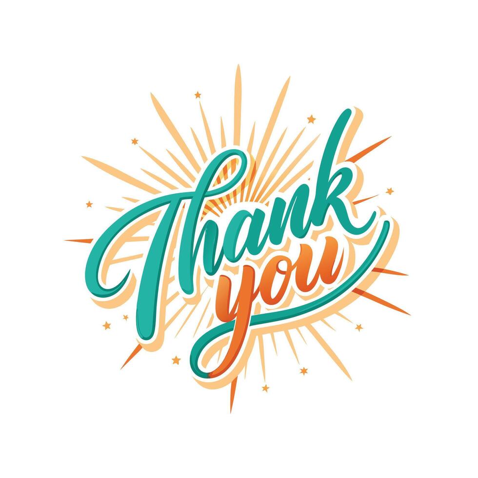 Thank You placard typography concept illustration vector