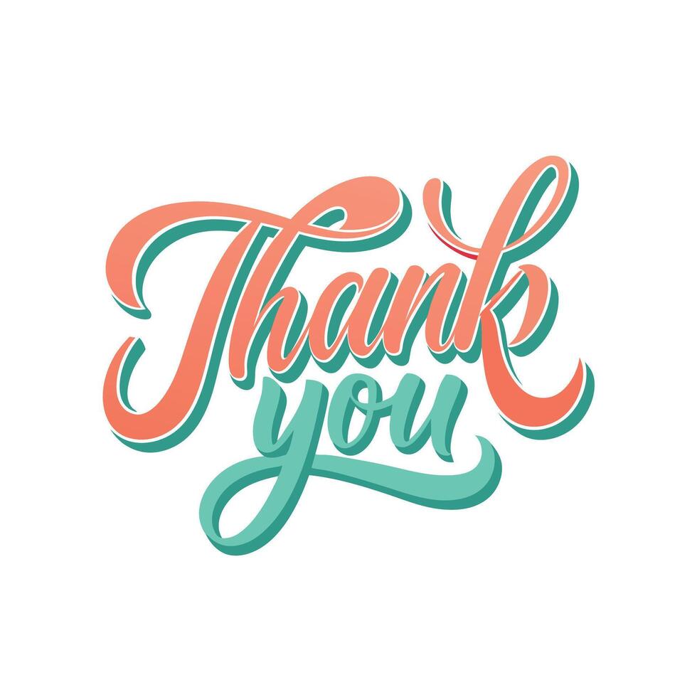 Thank You placard typography concept illustration vector