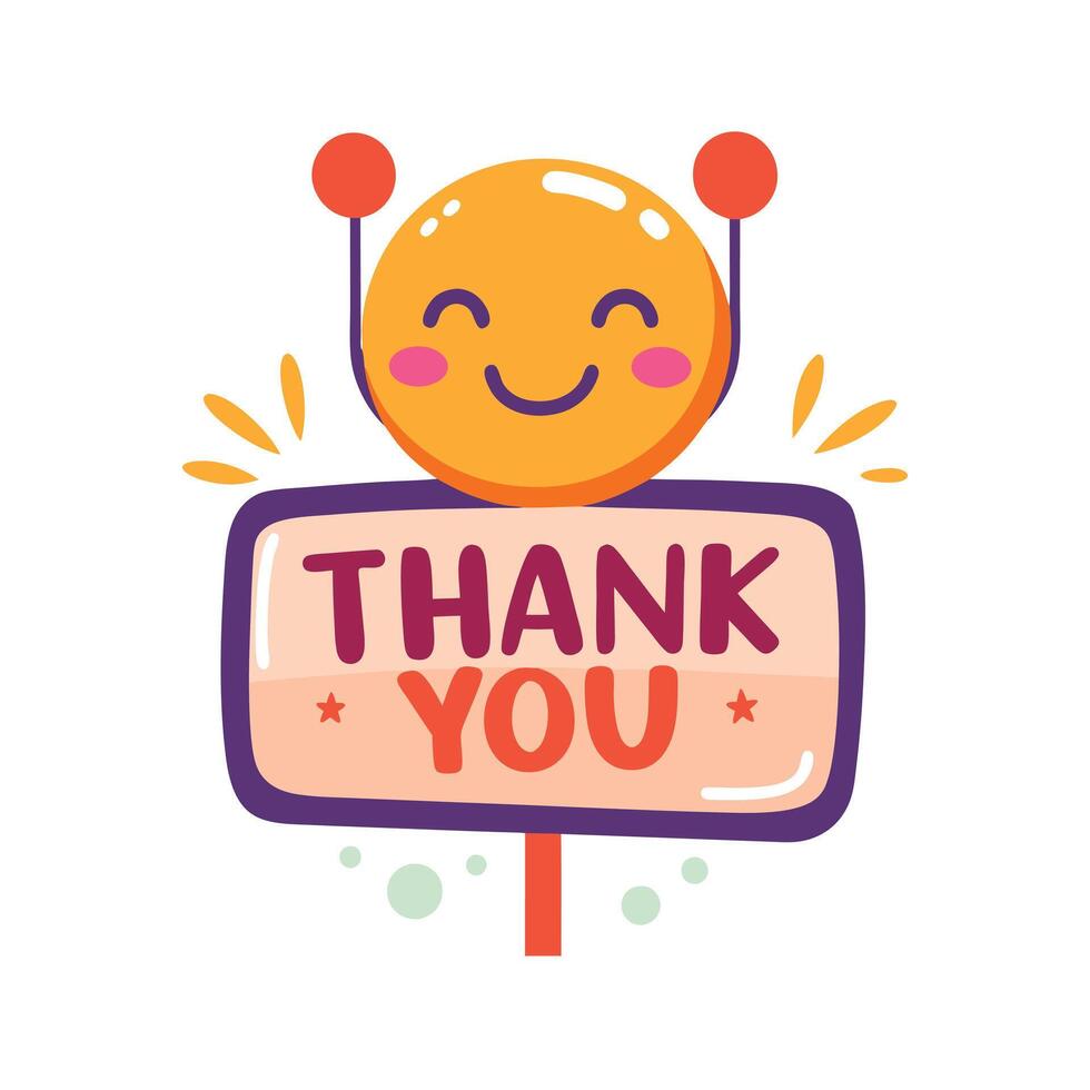 Thank You placard typography concept illustration vector
