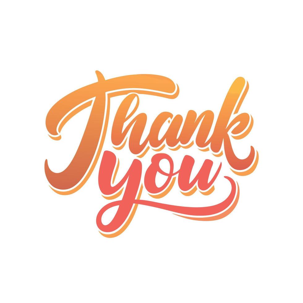 Thank You placard typography concept illustration vector