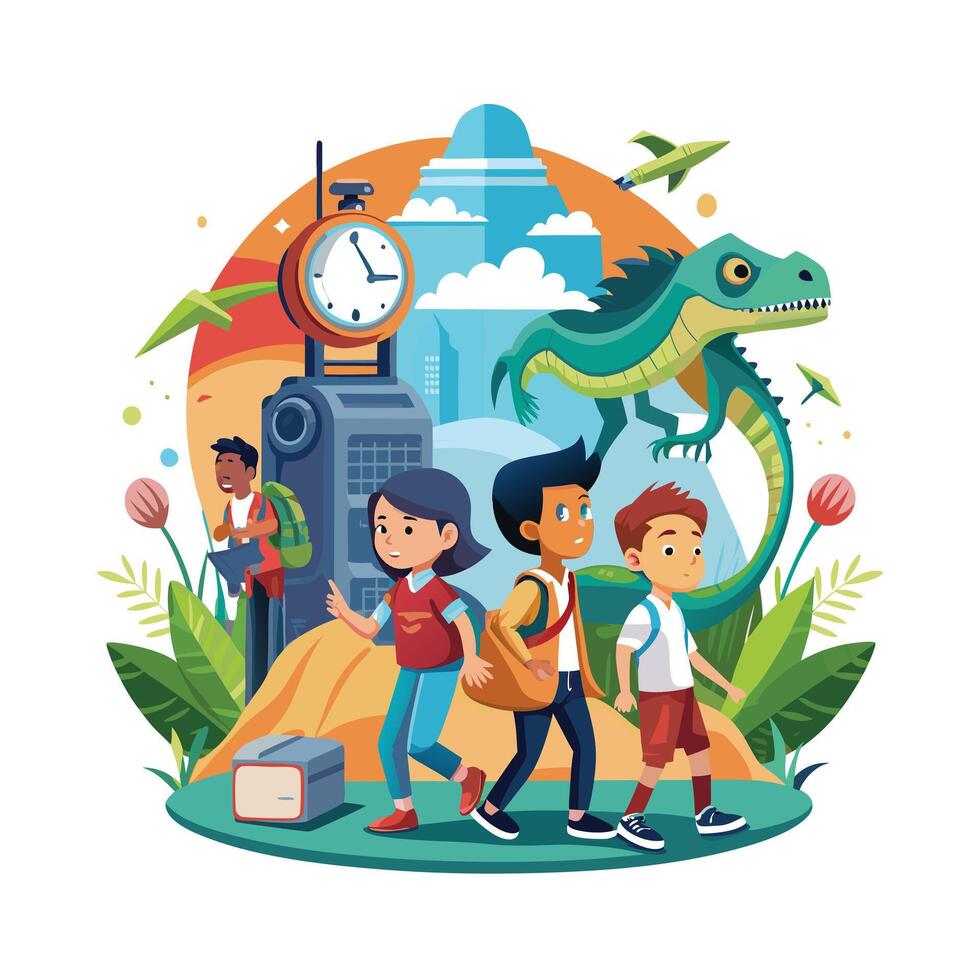 Kids moments illustration concept vector