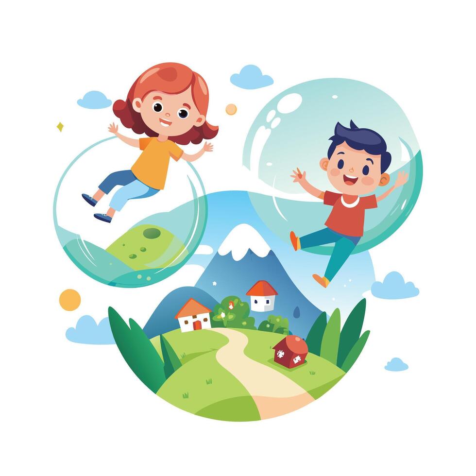 Kids moments illustration concept vector