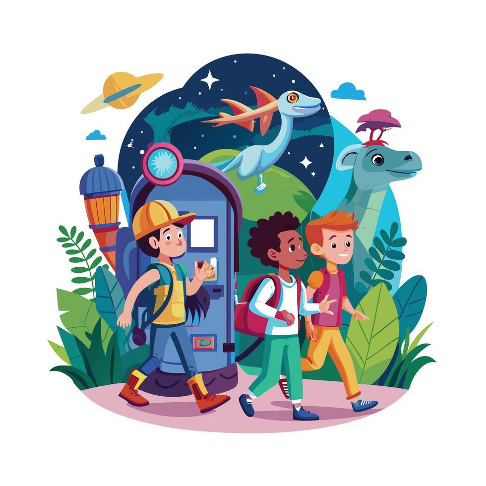 Kids moments illustration concept vector