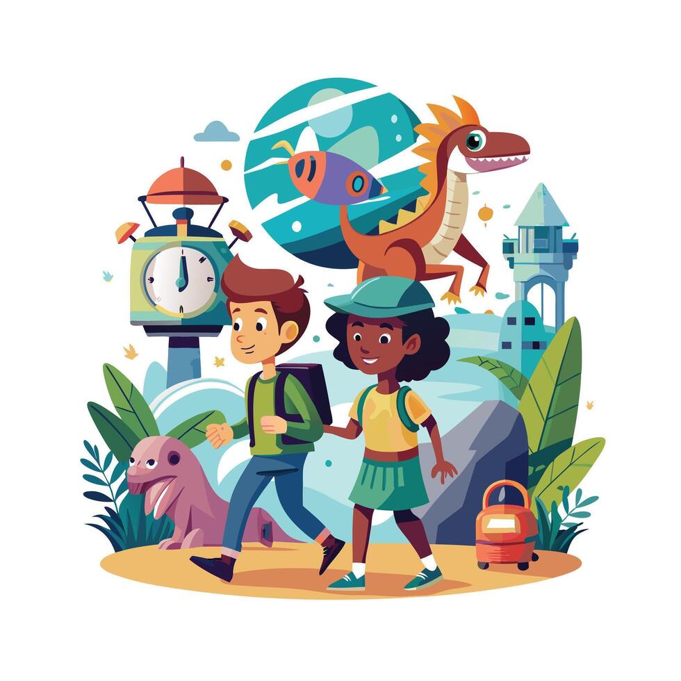 Kids moments illustration concept vector