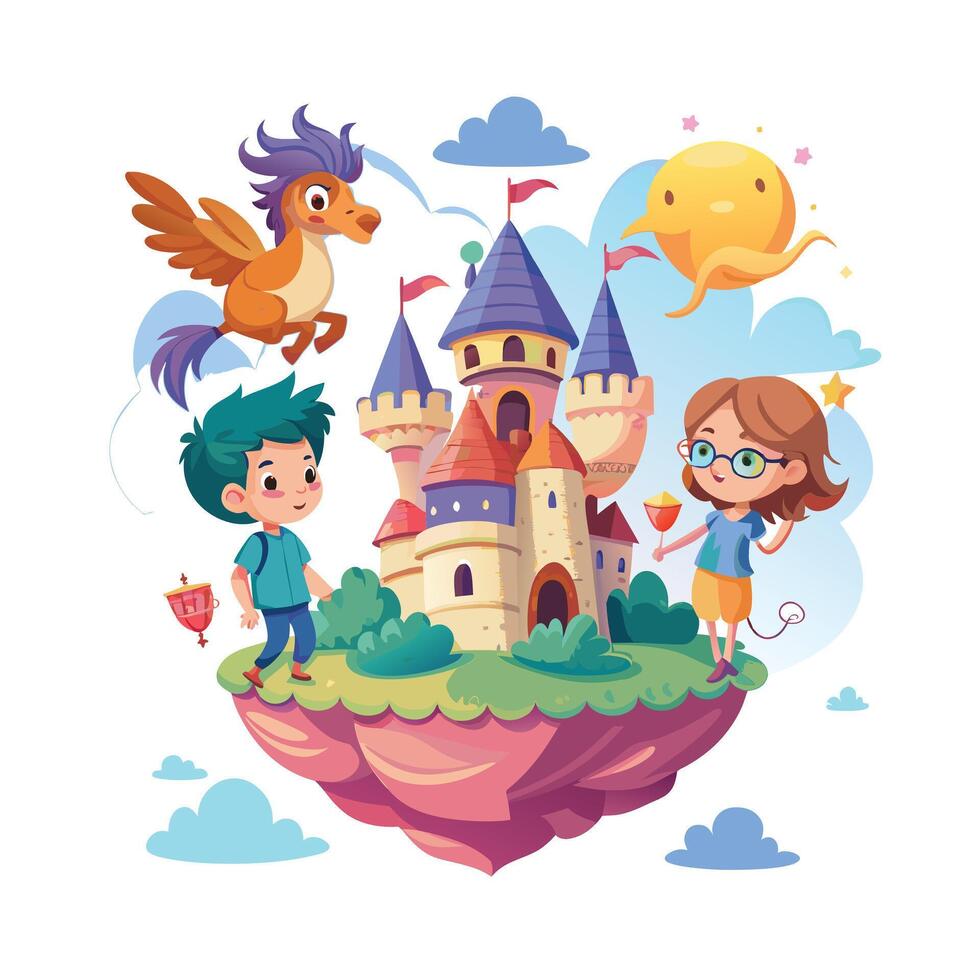 Kids moments illustration concept vector