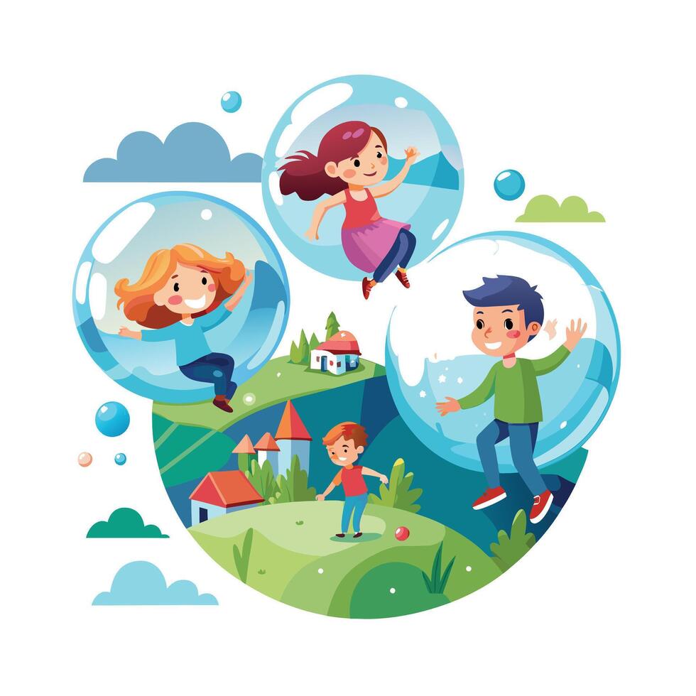 Kids moments illustration concept vector
