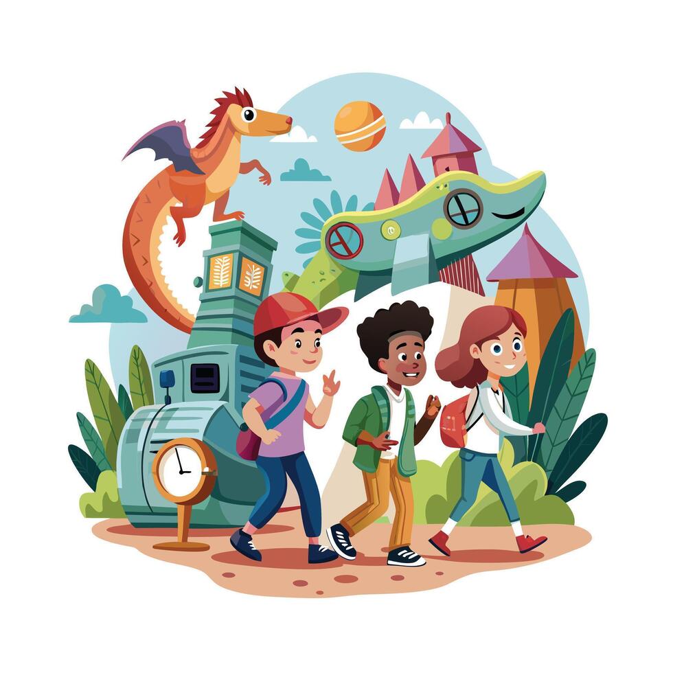 Kids moments illustration concept vector