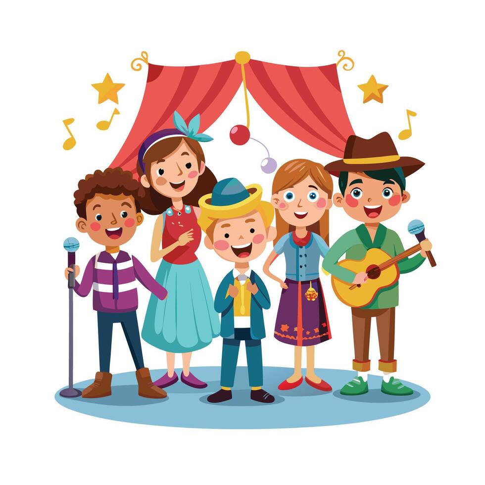 Kids moments illustration concept vector