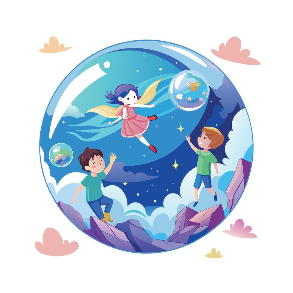 Kids moments illustration concept vector