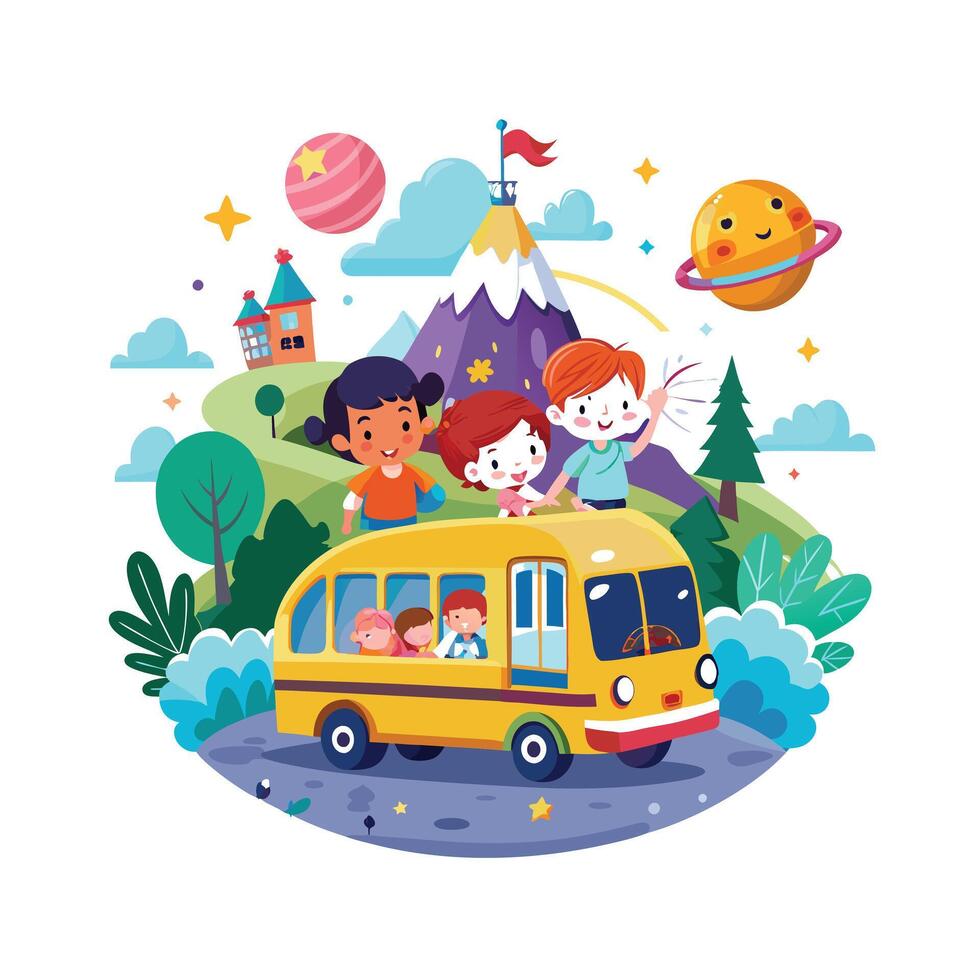 Kids moments illustration concept vector