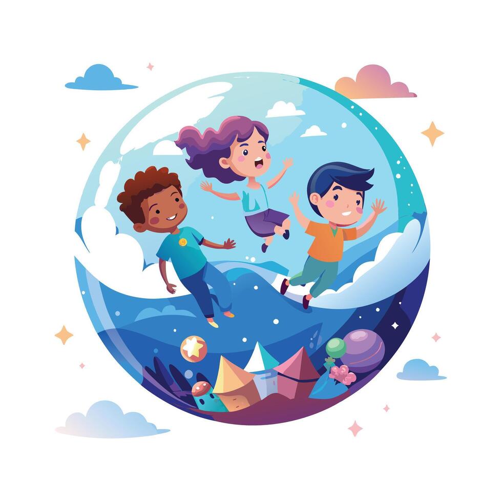 Kids moments illustration concept vector