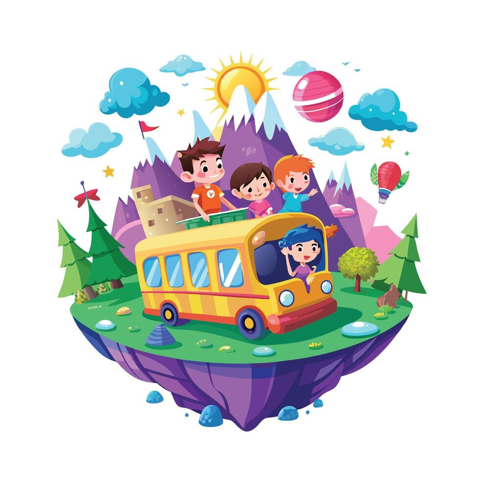 Kids moments illustration concept vector