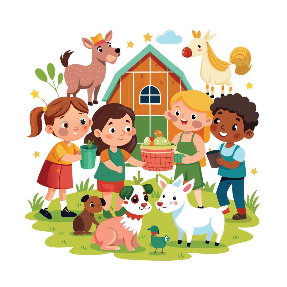 Kids moments illustration concept vector
