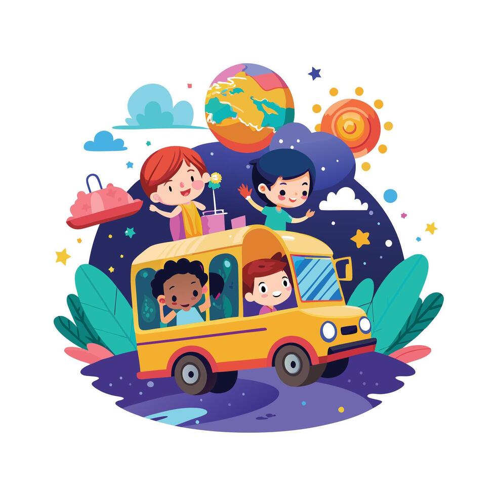 Kids moments illustration concept vector
