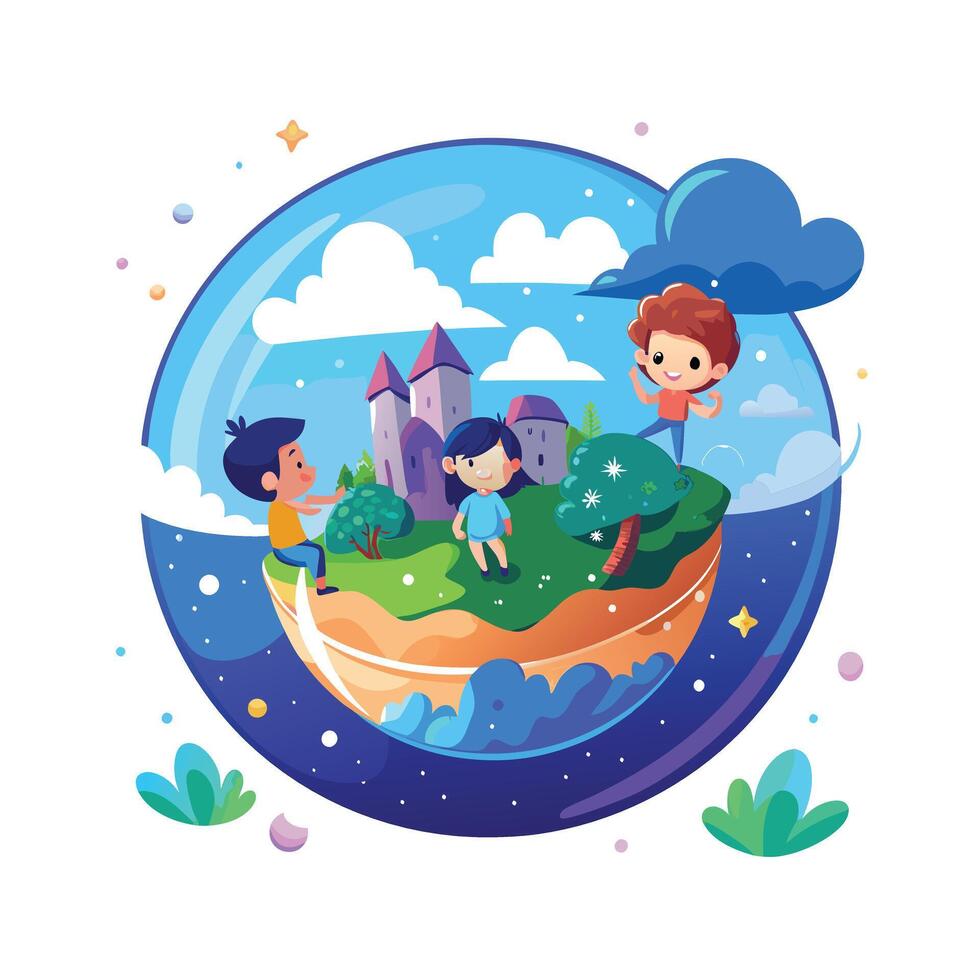 Kids moments illustration concept vector