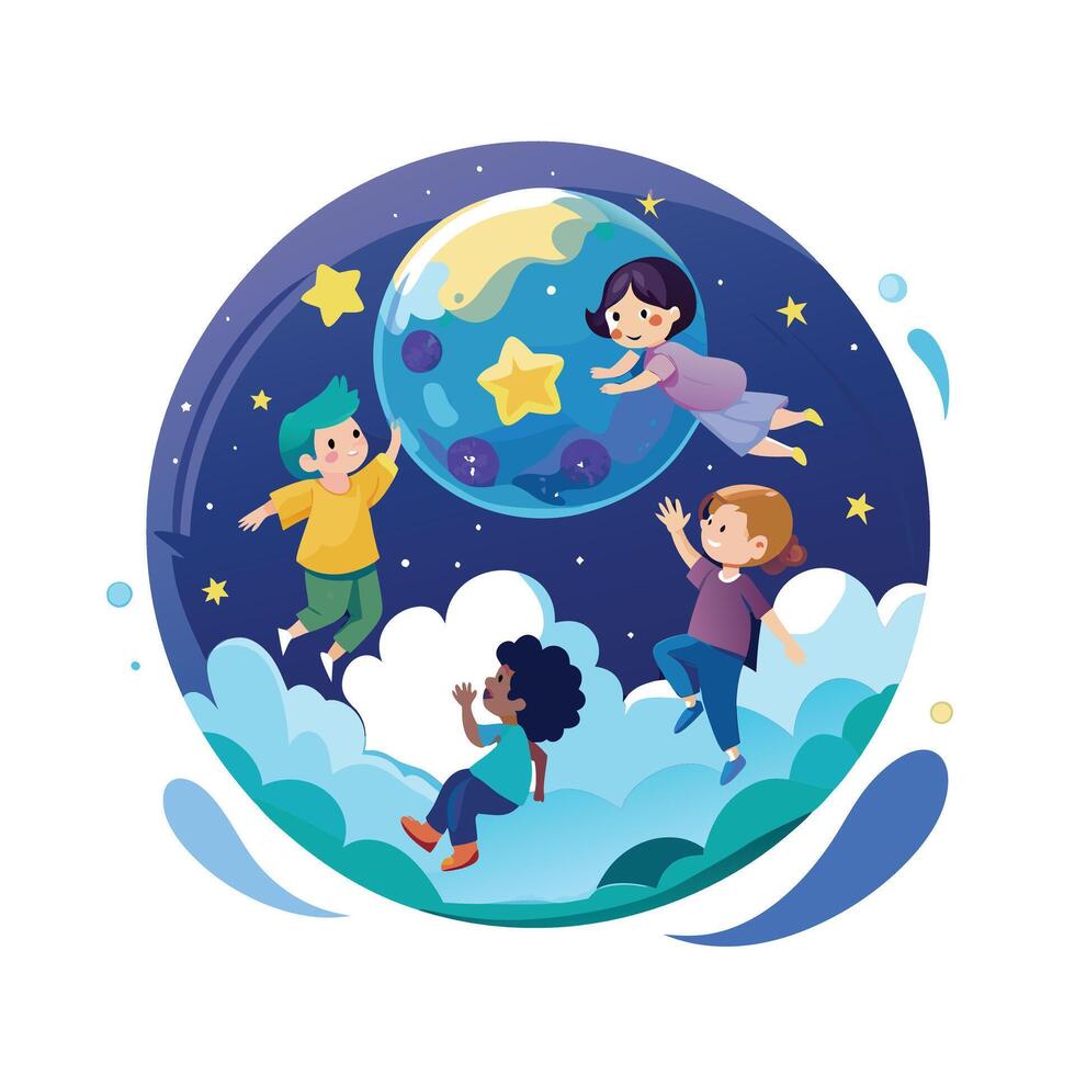 Kids moments illustration concept vector