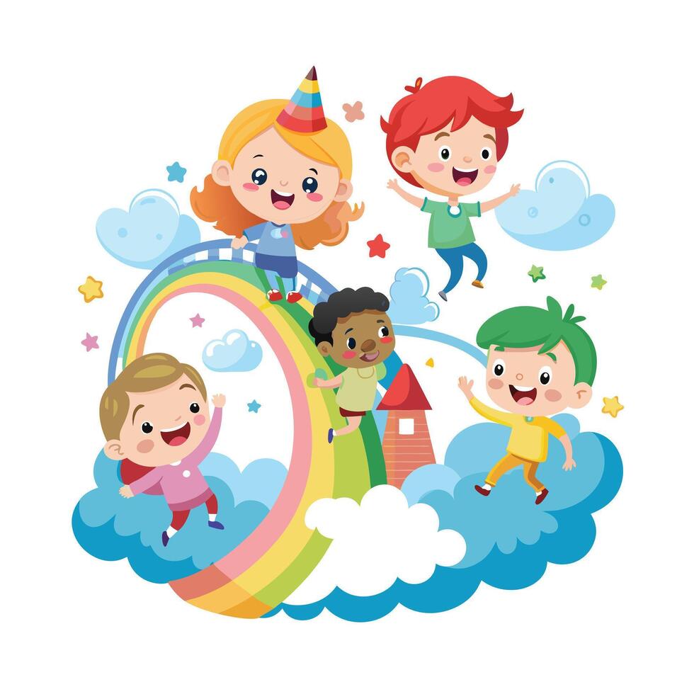 Kids moments illustration concept vector