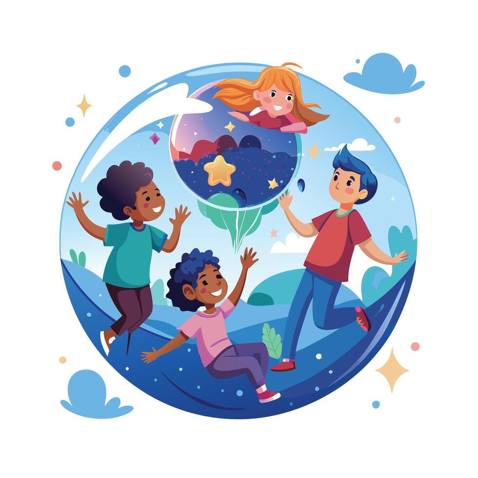 Kids moments illustration concept vector
