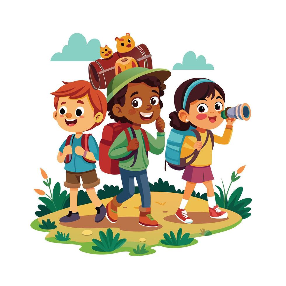 Kids moments illustration concept vector