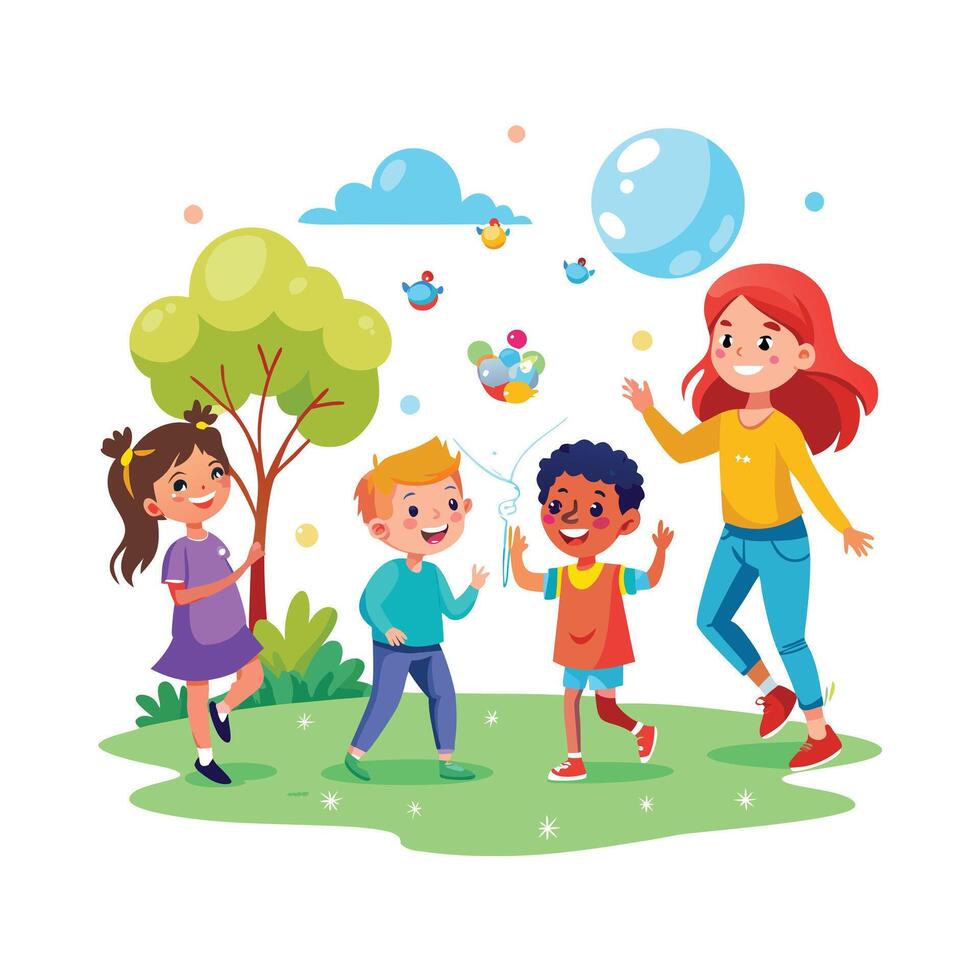 Kids moments illustration concept vector