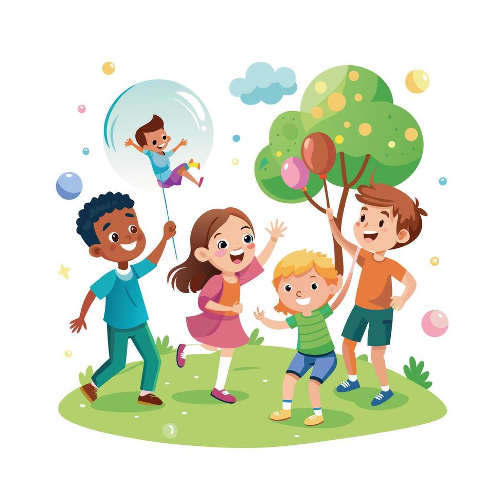 Kids moments illustration concept vector