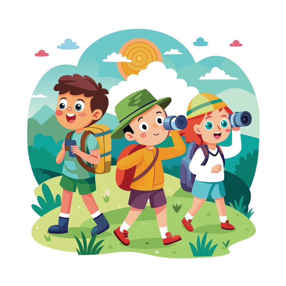 Kids moments illustration concept vector
