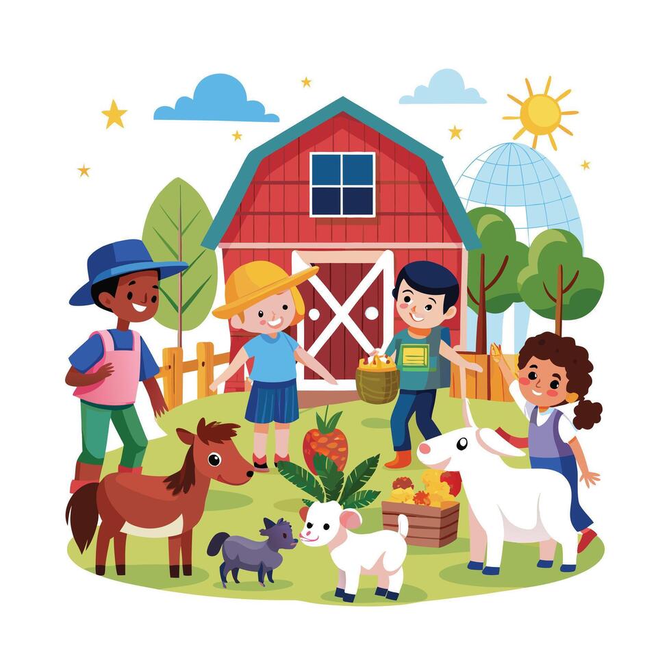Kids moments illustration concept vector