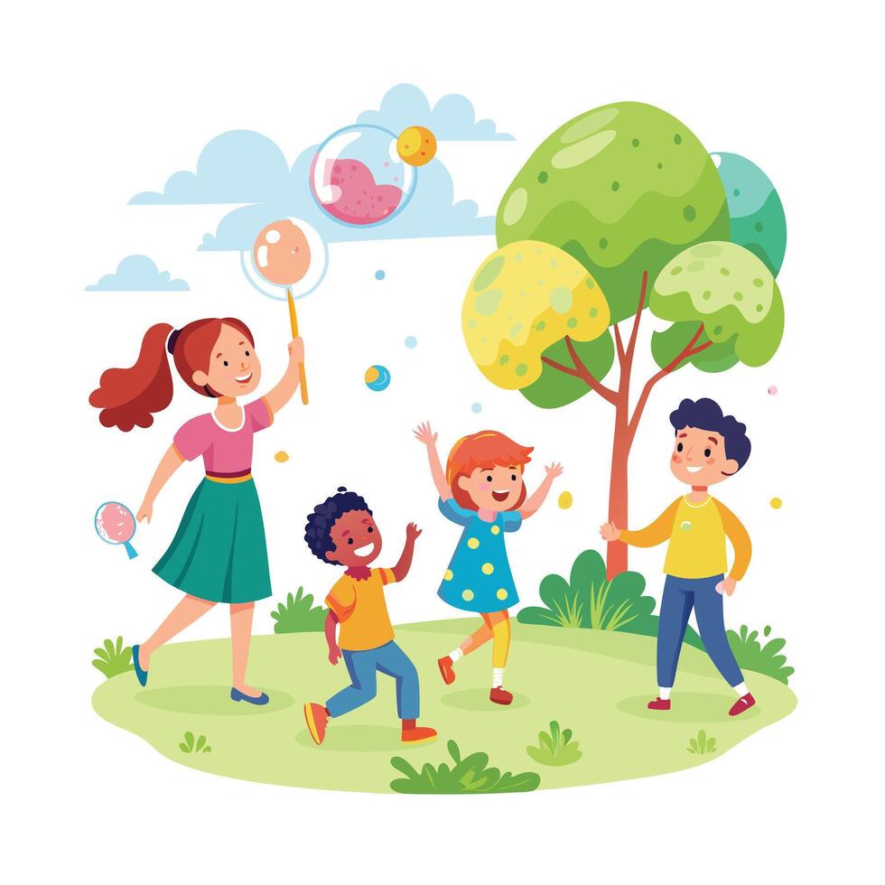 Kids moments illustration concept vector