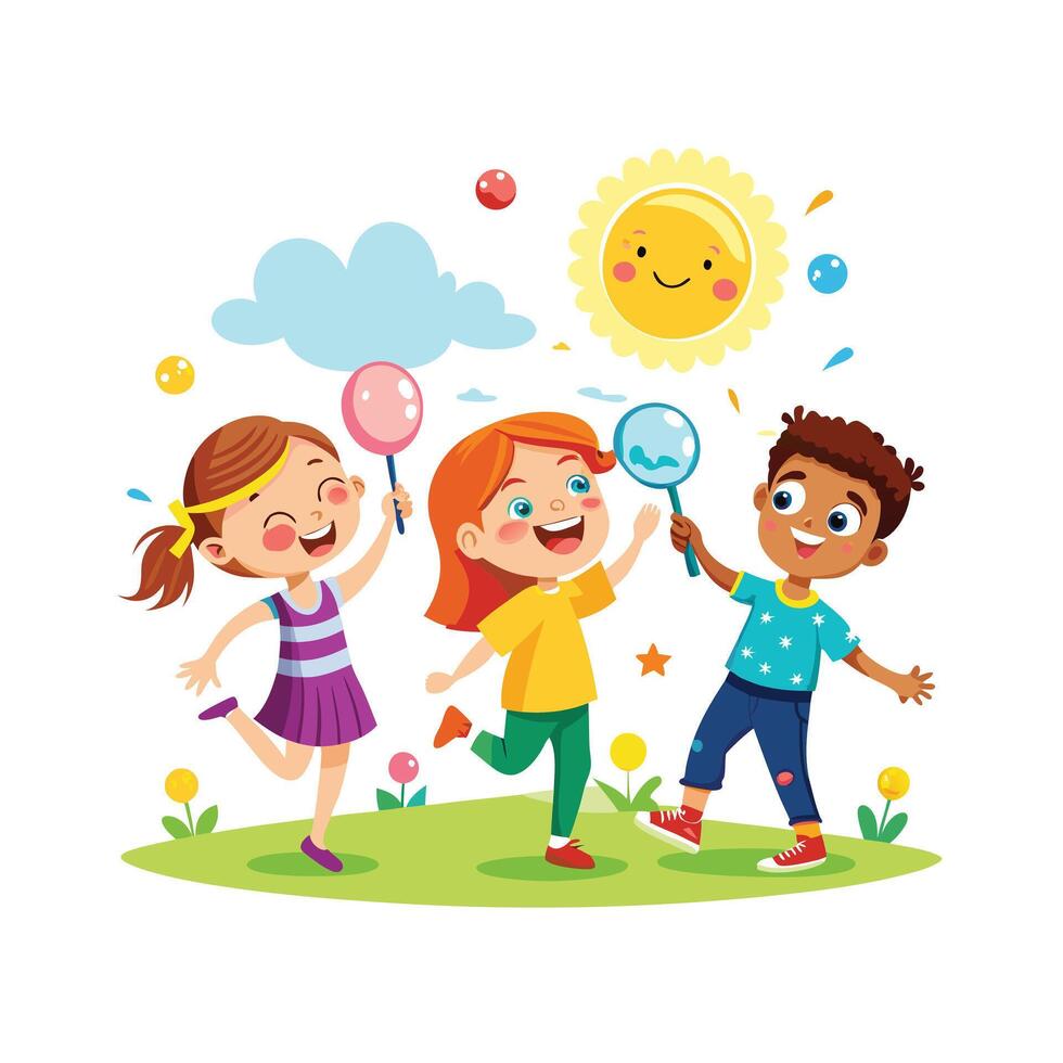 Kids moments illustration concept vector