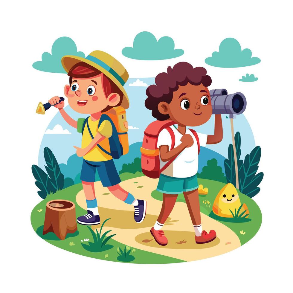 Kids moments illustration concept vector
