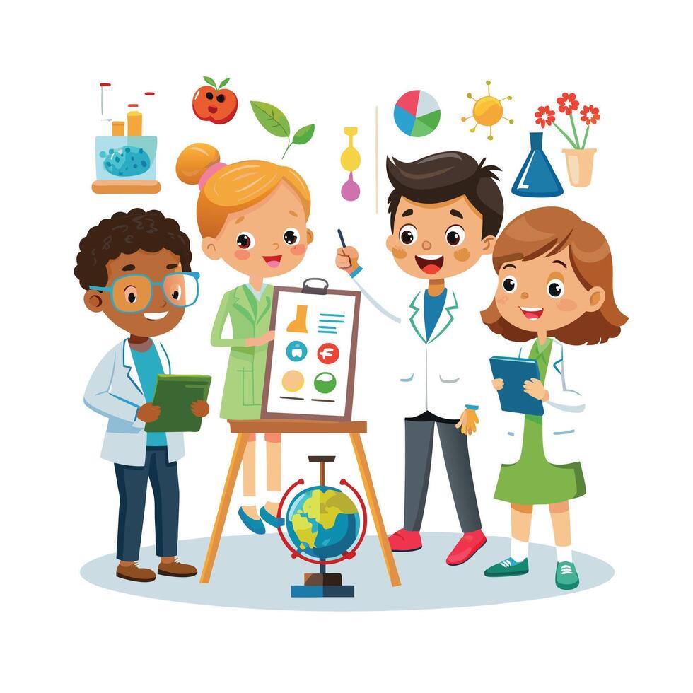 Kids moments illustration concept vector