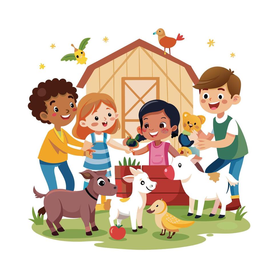 Kids moments illustration concept vector