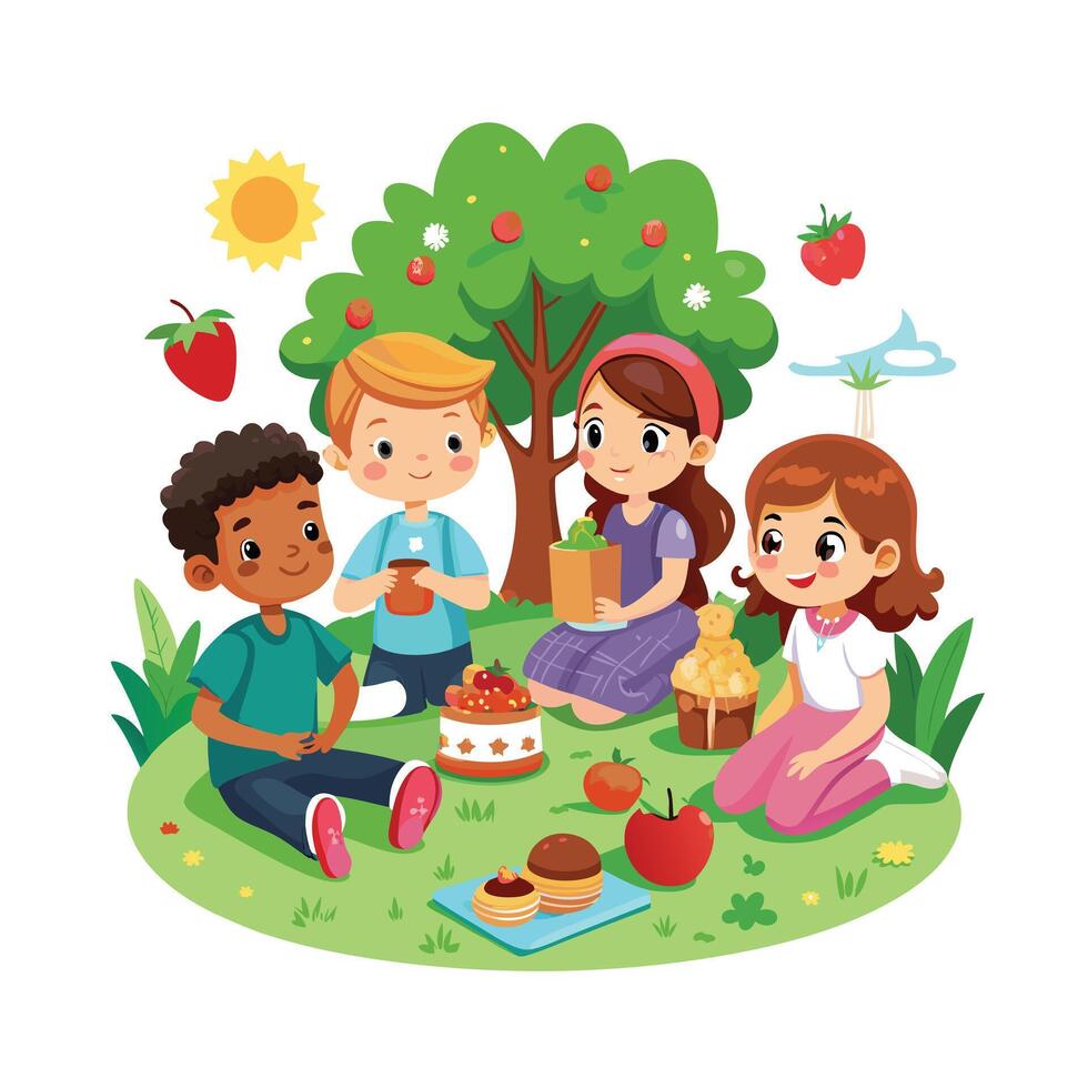Kids moments illustration concept vector
