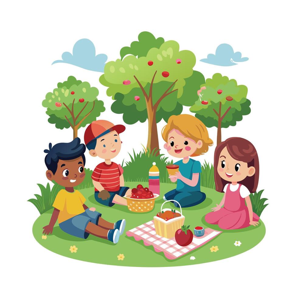 Kids moments illustration concept vector