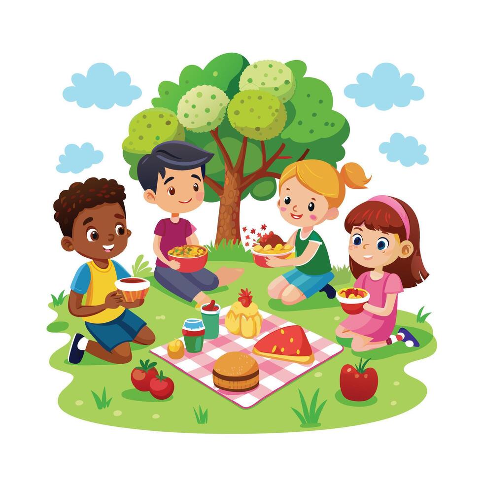 Kids moments illustration concept vector