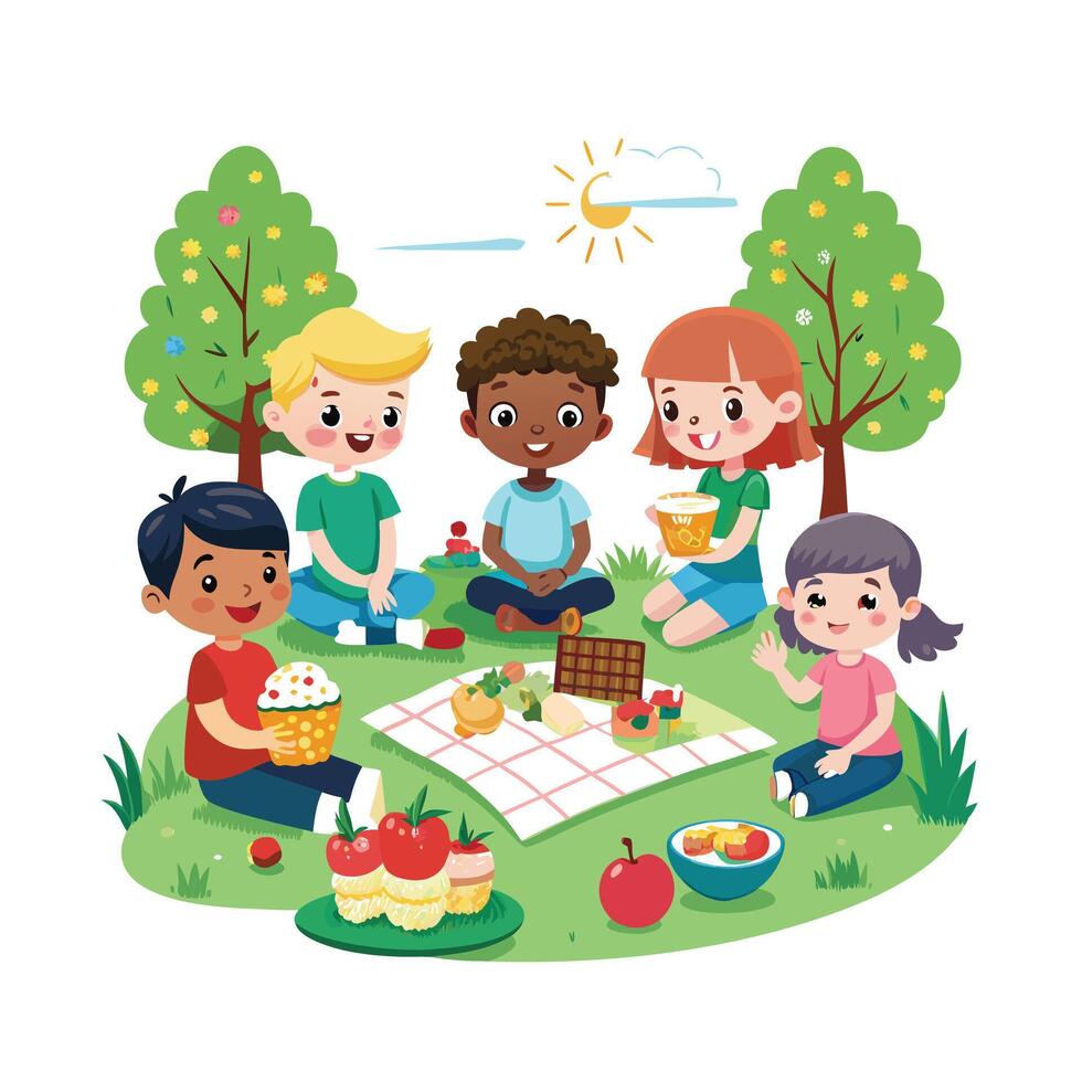 Kids moments illustration concept vector