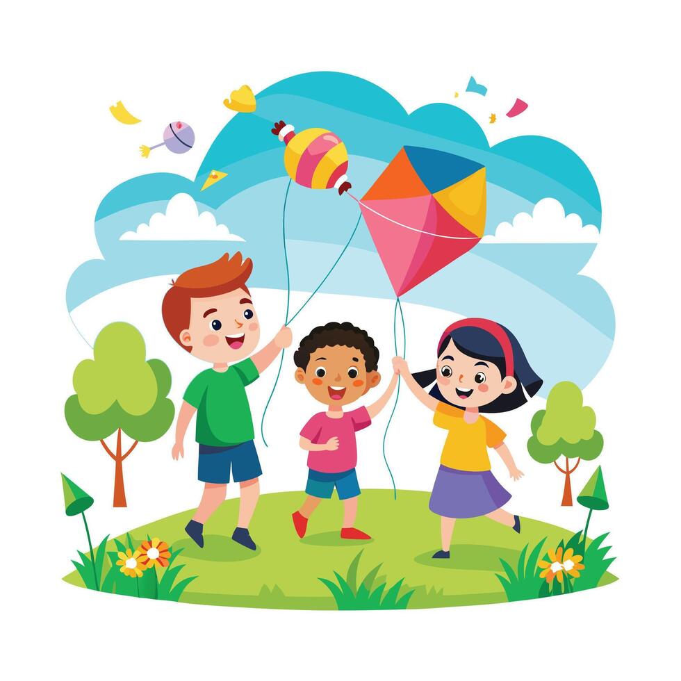 Kids moments illustration concept vector