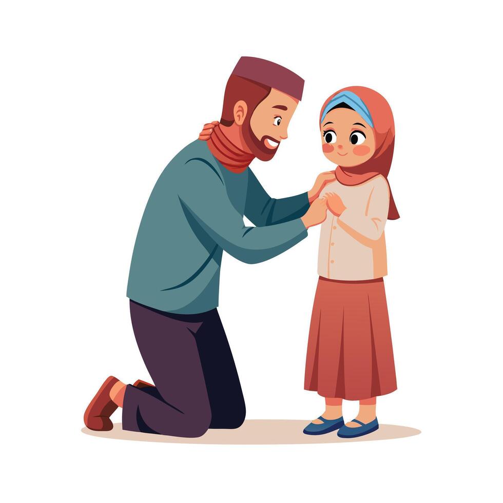 Muslim Prayer Islamic Illustration vector