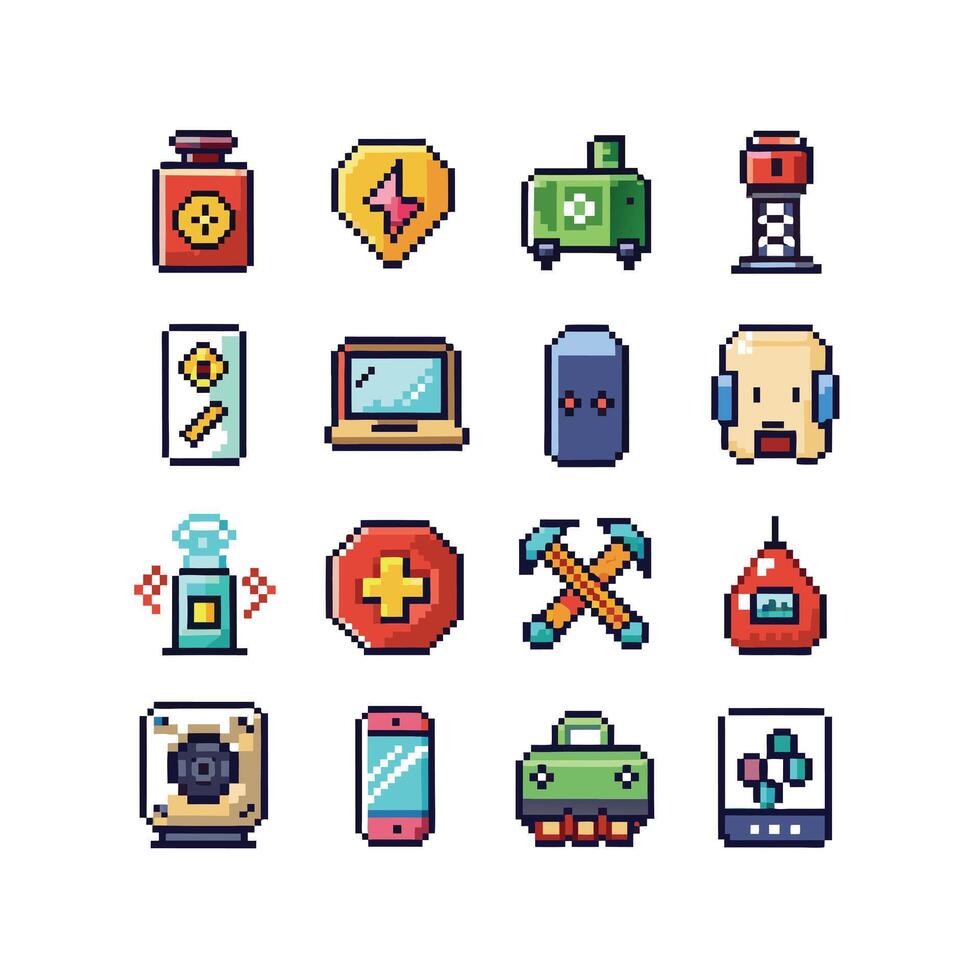Technology Icon Set Illustration for Documents, Websites and Mobile Applications vector