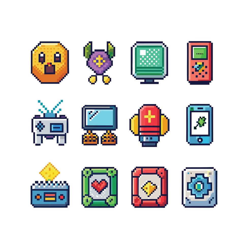 Technology Icon Set Illustration for Documents, Websites and Mobile Applications vector