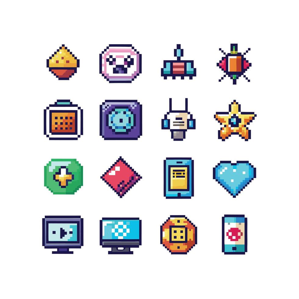 Technology Icon Set Illustration for Documents, Websites and Mobile Applications vector