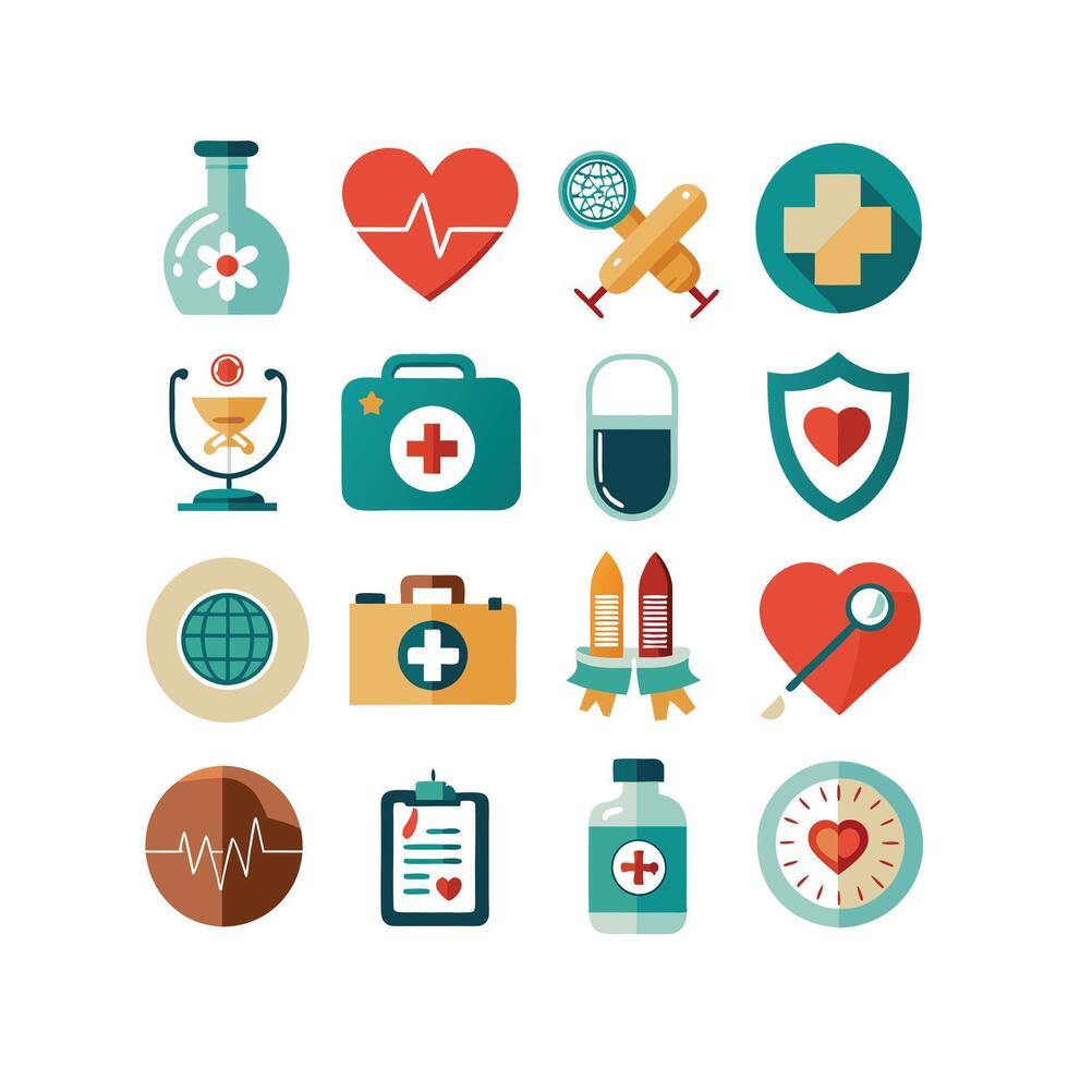 Healthcare Icon Set Collection for Documents, Websites and Mobile ApplicationsHealthcare Icon Set Collection for Documents, Websites and Mobile Applications vector