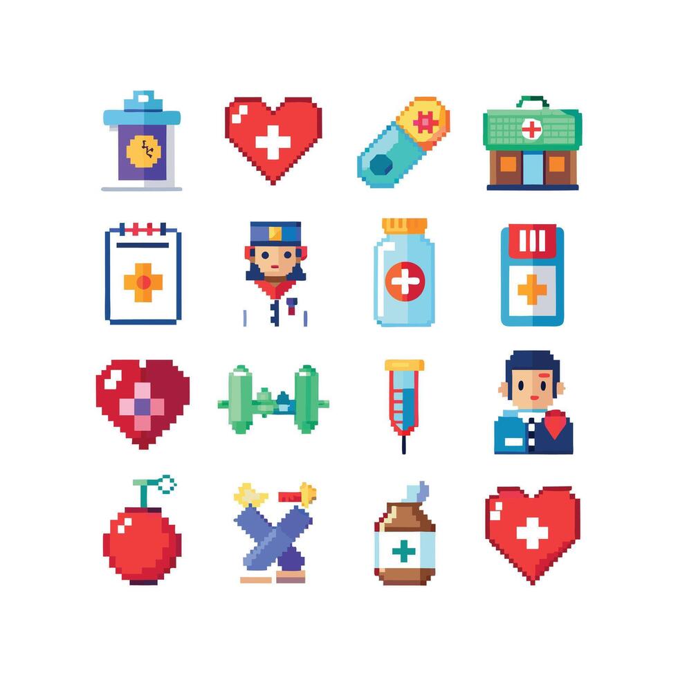 Healthcare Icon Set Collection for Documents, Websites and Mobile Applications vector