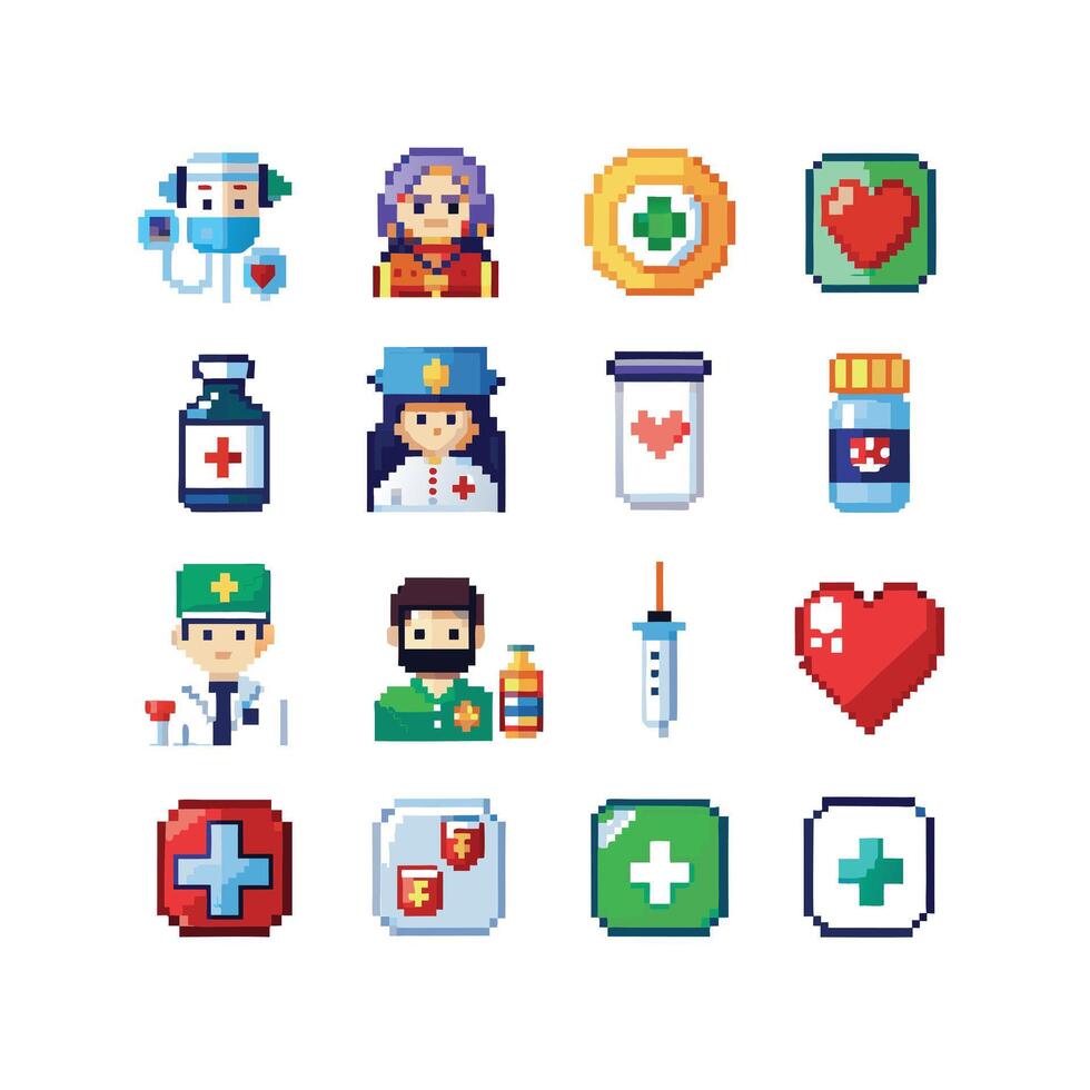 Healthcare Icon Set Collection for Documents, Websites and Mobile Applications vector