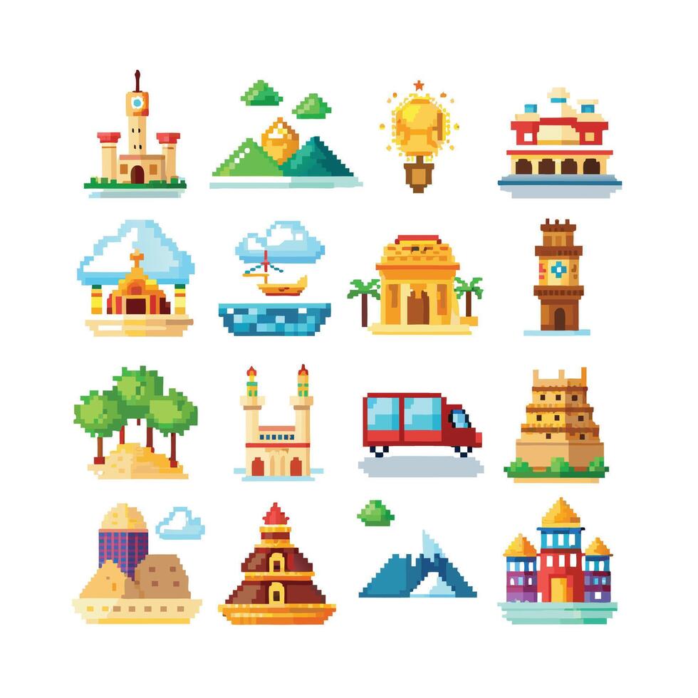 Travel Icon Set Collection for Documents, Websites and Mobile Applications vector